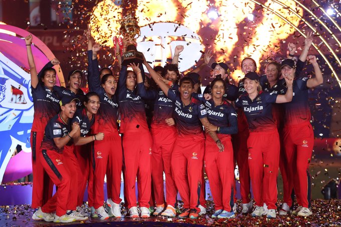 RCB wins their maiden Trophy thanks to their womens team